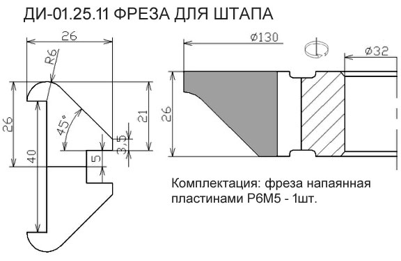 Деревообробна фреза. Фреза для дверного штапика