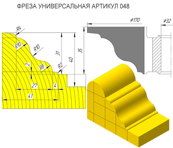 Фреза профильная декоративная
