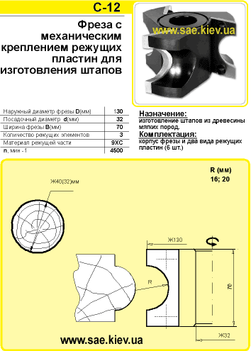 резец отрезной юбкой