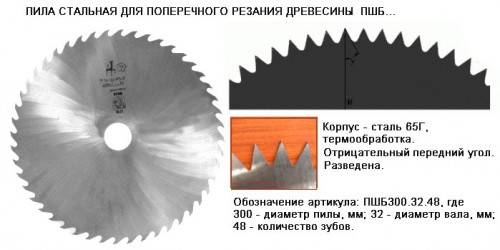Пила дисковая стальная